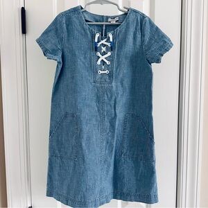 Crewcuts Blue Denim Girls Dress Sz 8